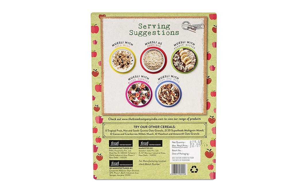 The Bread Company Apple Pie Muesli    Pack  275 grams